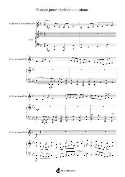 Sonate pour clarinette et piano d'après un concerto pour alto... (I) Sheet Music by Daniel Rocher-Arr.Sret