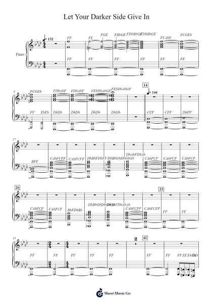 Let Your Darker Side Give In Sheet Music by -Arr.Corrie