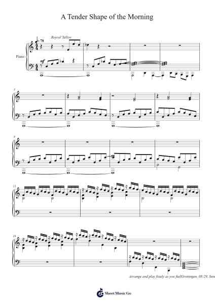 A Tender Shape of the Morning Sheet Music by Toursbur-Arr.Boylerod