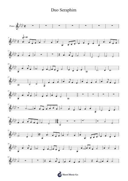 Duo Seraphim Sheet Music by Tomas Luis de Victoria-Arr.Gibger Burnsleif