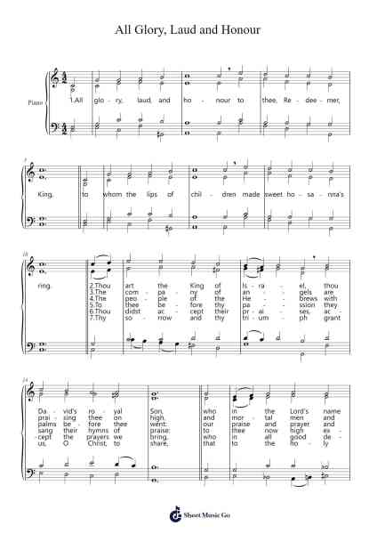 All Glory, Laud and Honour 乐谱由 J. S. Bach - 编曲 Joedrich