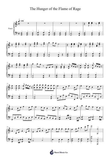 The Hunger of the Flame of Rage Sheet Music by Hannah Kegg-Arr.Whittrine Pruham