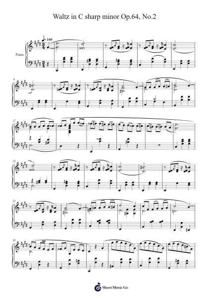 Waltz in C-sharp Minor, Op. 64, No. 2 Sheet Music by Fryderyk Chopin-Arr.Keatssoll