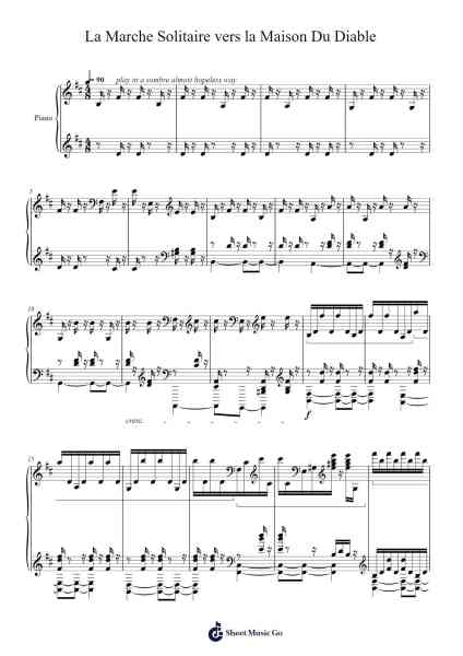 La Marche Solitaire vers la Maison Du Diable Sheet Music by Riley "Bean" Miller-Arr.Priney Grelen