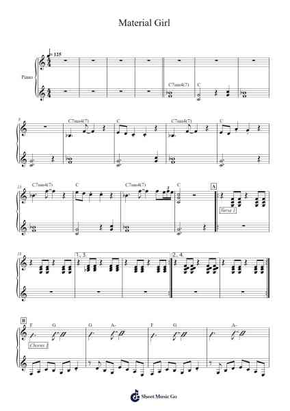 Material Girl Sheet Music by Madonna-Arr.Pricehe