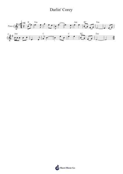 Darlin' Corey Sheet Music by Leiline Charsa-Arr.Atwright