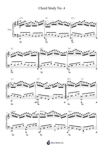 Chord Study No. 4 Sheet Music by Hubdean Raeckens-Arr.Arabias