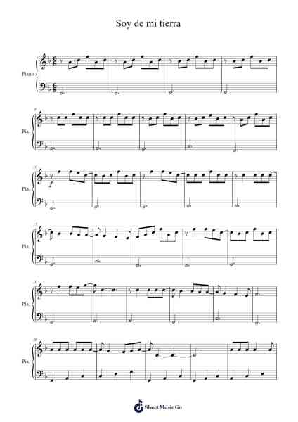 Soy de mi tierra Sheet Music by Pablo Benegas-Arr.Sijeff