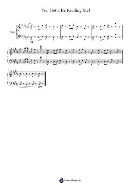 You Gotta Be Kidding Me! Sheet Music by Toby Fox/MasterSwordRemix-Arr.Wyann Ianli