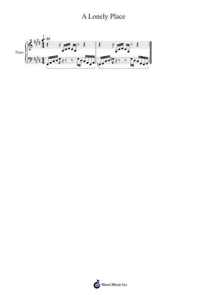 A Lonely Place Sheet Music by Brandon Hesslau-Arr.Bulwatt Beergrant