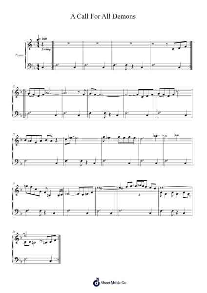 A Call For All Demons Sheet Music by Sun Ra-Arr.Egbeau