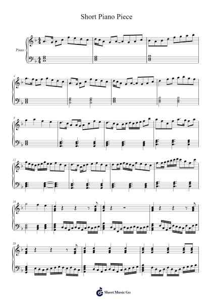 Short Piano Piece Sheet Music by TheDoctor88888888-Arr.Gadam