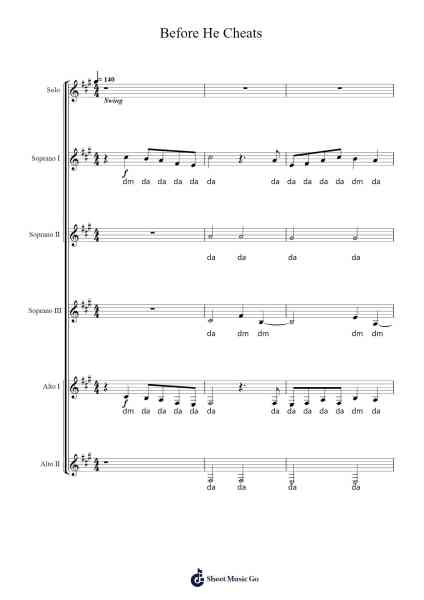 Before He Cheats Sheet Music by Carrie Underwood-Arr.Ausdam Pukin