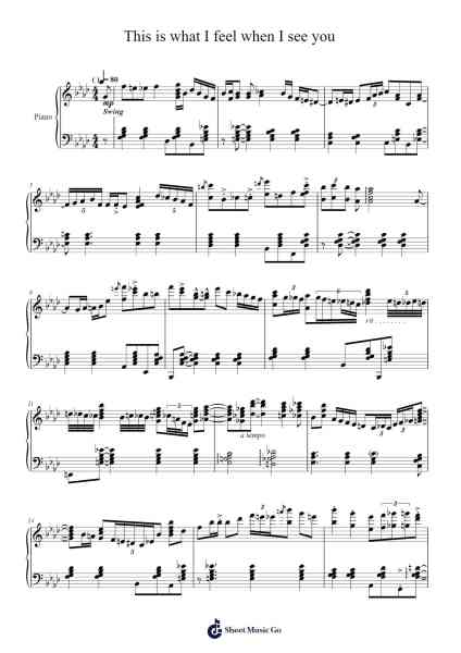 This is what I feel when I see you - Jazz Suite Op.34 Sheet Music by Cohen-Arr.Brianphrey Judphne