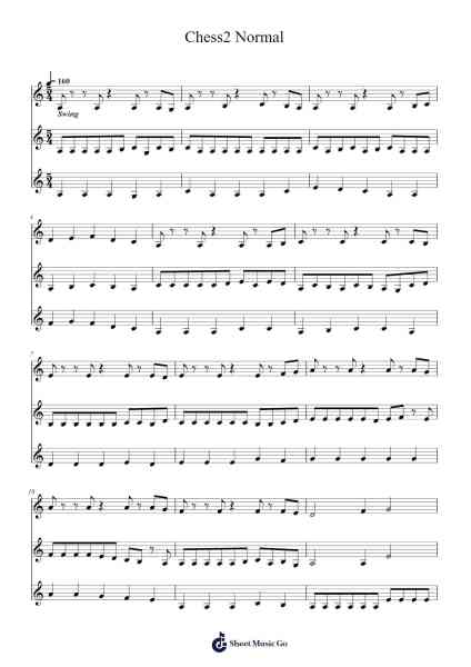 Chess2 Normal Sheet Music by yiunfan-Arr.Dilpont Trollsper