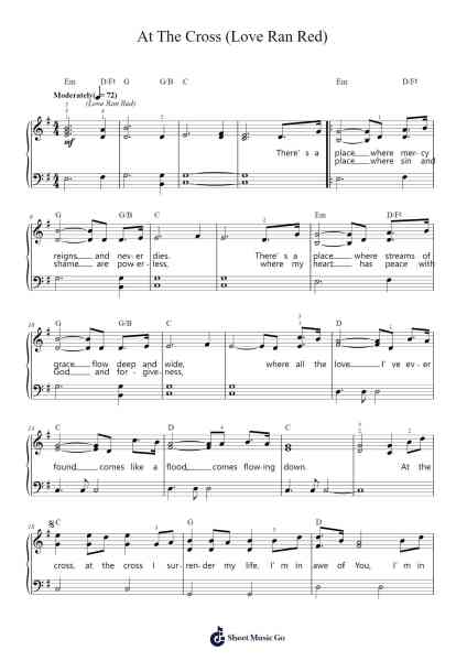 At The Cross (Love Ran Red) Sheet Music by Chris Tomlin/Ed Cash-Arr.Wanje Phoefra
