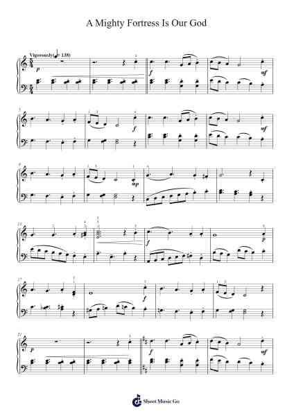 A Mighty Fortress Is Our God Sheet Music by Frederick H. Hedge/Johann Sebastian Bach-Arr.Tomnee
