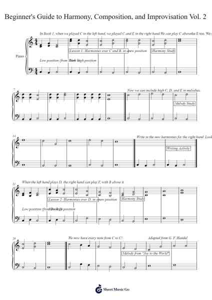 Beginner's Guide to Harmony, Composition, and Improvisation Vol. 2 Sheet Music by ok_reset-Arr.Calthel Chafra
