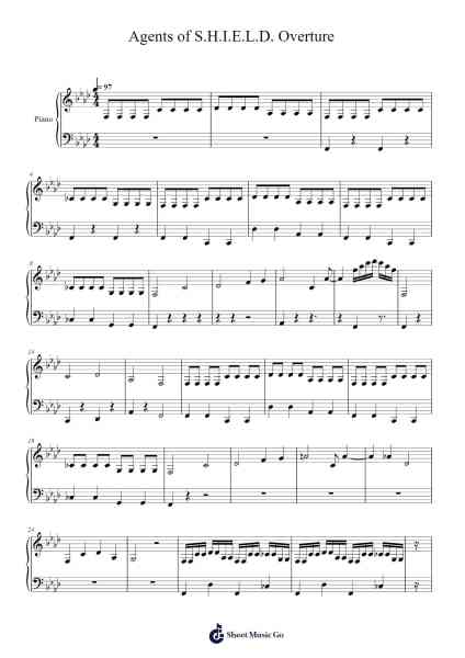 Agents of S.H.I.E.L.D. Overture Sheet Music by Bear McCreary-Arr.Wesquinn Bunmeg
