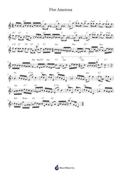 Flor Amorosa Sheet Music by Joaquim Callado-Arr.Armmorse Walkdolf
