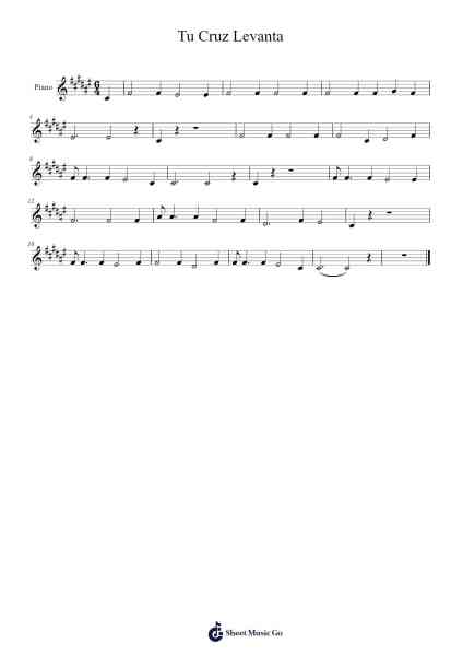 Tu Cruz Levanta Sheet Music by vaniaparra-Arr.Pearric