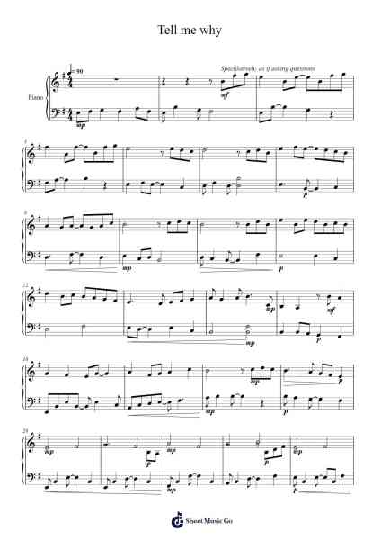 Tell me why Sheet Music by Billxia Wrightline-Arr.Hughgee