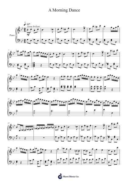 A Morning Dance Sheet Music by Toursbur-Arr.Brower Molliz