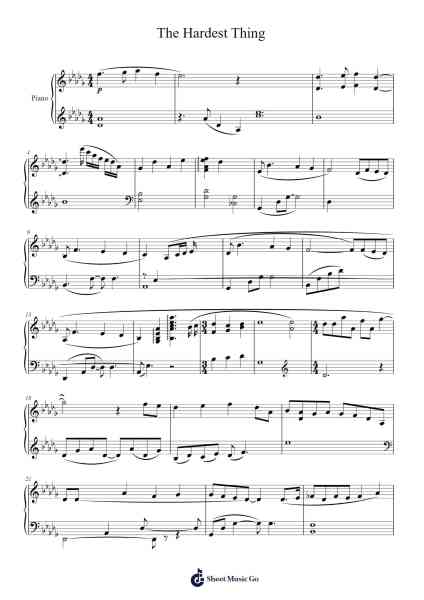 The Hardest Thing Sheet Music by TJ Hill-Arr.Pritthart