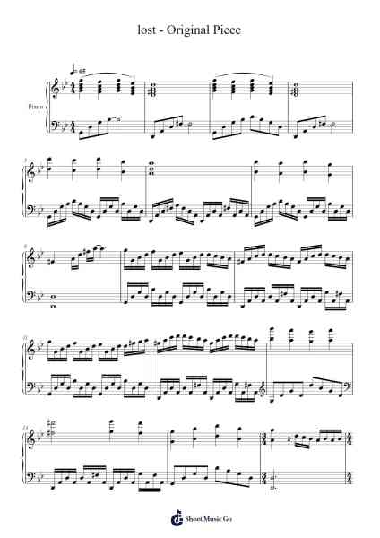 lost - Original Piece Sheet Music by Tanisha Nelson-Arr.Sumia