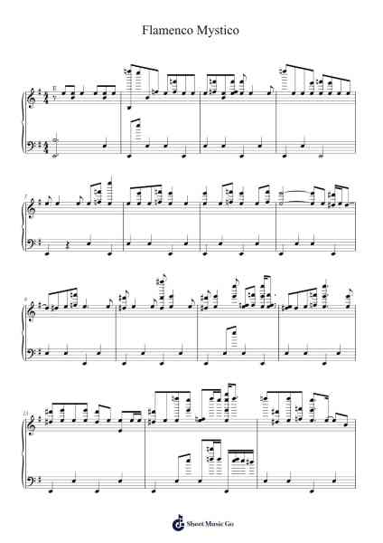Flamenco Mystico Sheet Music by Gino D'Auri-Arr.O'Cakeats Leofunk