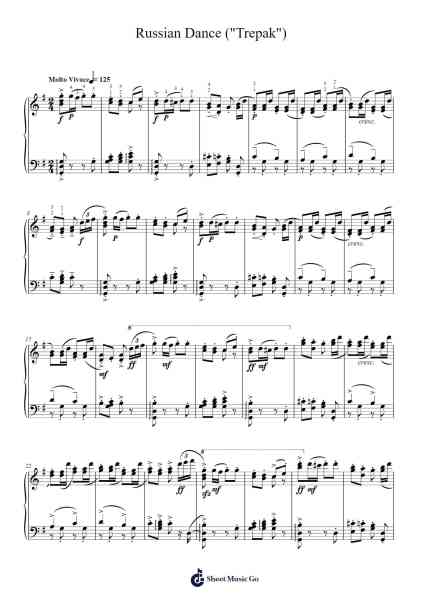Russian Dance ("Trepak") Sheet Music by Pyotr Ilyich Tchaikovsky-Arr.Yulenings Butdn
