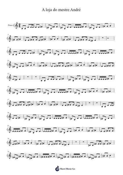 A loja do mestre André Sheet Music by Rita Marques-Arr.Zoetricia Smedsibyl