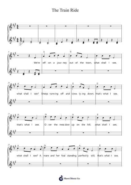 The Train Ride Sheet Music by Eric T Walker/June Crebbins-Arr.Hartclife Joudrea