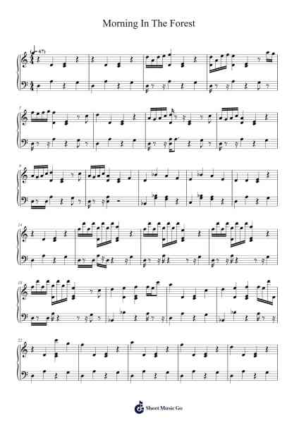 Morning In The Forest Sheet Music by Yvonlass-Arr.Backdn