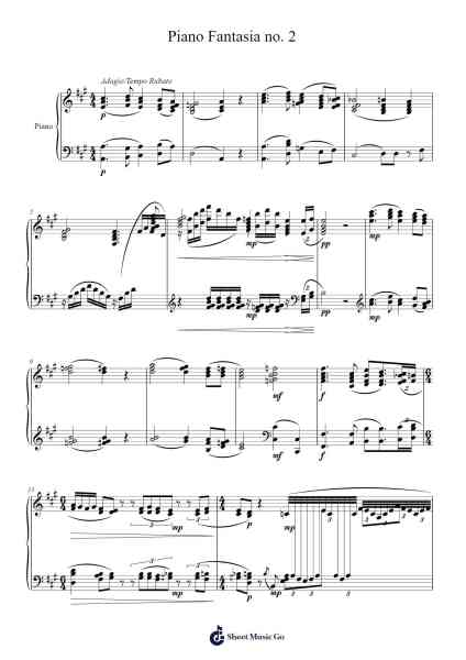 Piano Fantasia no. 2 Sheet Music by Joshua H. Droubay-Arr.Heliet