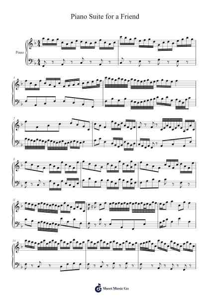 Piano Suite for a Friend Sheet Music by Shawlain-Arr.Shelmore Yetgrant