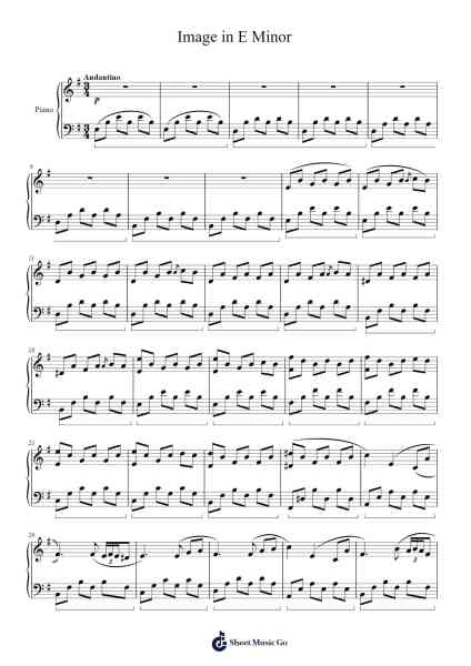 Image in E Minor Sheet Music by ksanselt-Arr.Brandwight Gillget