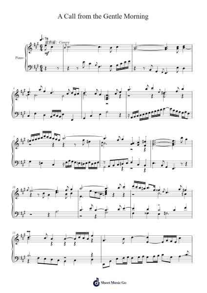 A Call from the Gentle Morning Sheet Music by Toursbur-Arr.Fitchnolds Hartewy