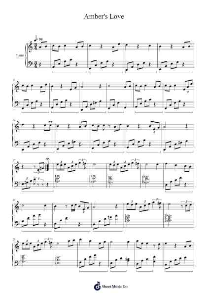Amber's Love Sheet Music by Falcom Sound Team JDK-Arr.Trund Milsoll