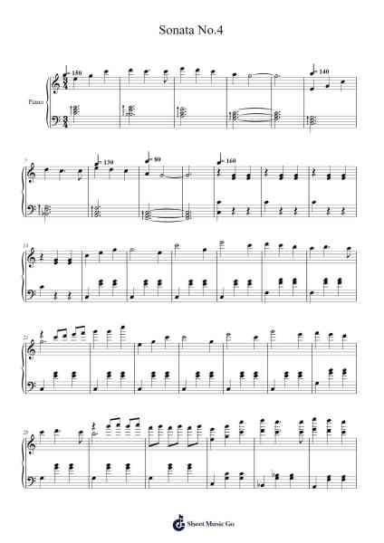 Sonata No.4 COVID Sheet Music by Palgreen-Arr.Lupeg