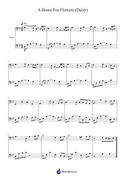 A Home For Flowers (Daisy) Sheet Music by Pedro Silva-Arr.Lynchric