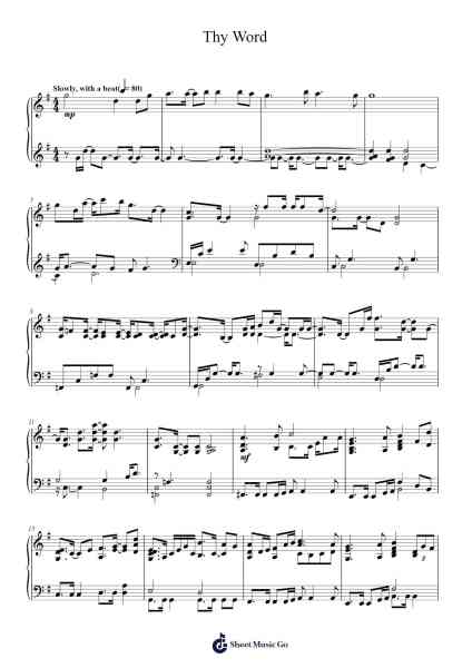 Thy Word Sheet Music by Michael W. Smith/Amy Grant-Arr.Pergreen Steelenoel