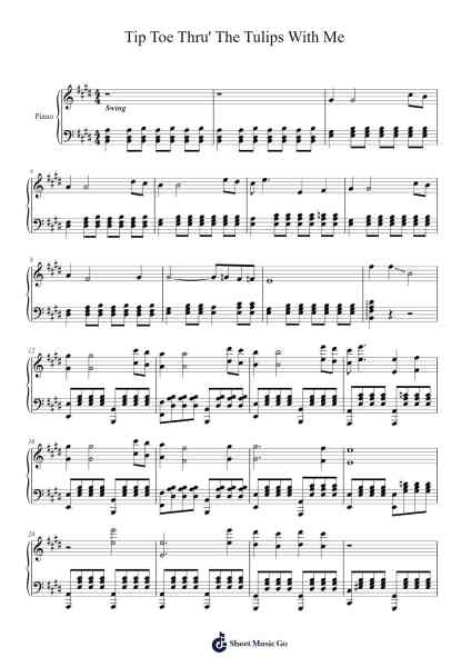 Tip Toe Thru' The Tulips With Me Sheet Music by Tiny Tim-Arr.Brianphrey Judphne