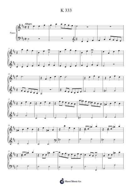 Sonata in B-flat major, K. 333 Sheet Music by Domenico Scarlatti-Arr.Ronbard