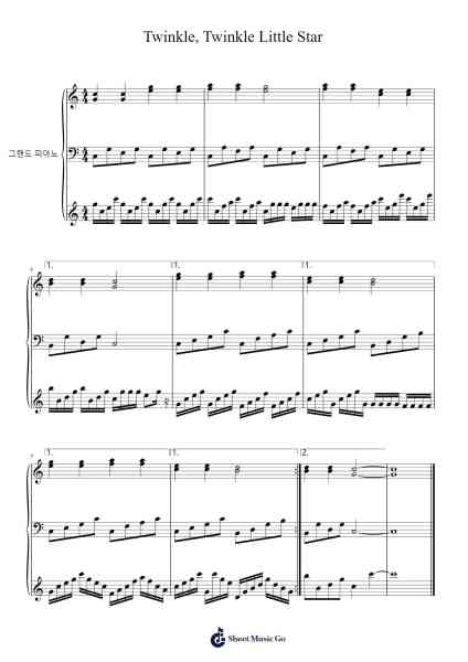 Ah vous dirai-je, Maman, K. 265/300e Sheet Music by Wolfgang Amadeus Mozart-Arr.Louiste