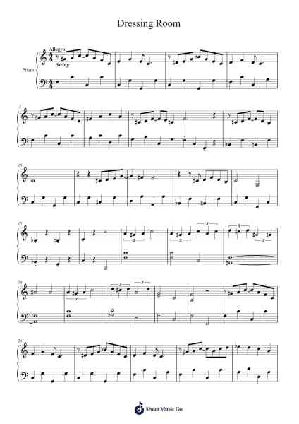 Dressing Room Sheet Music by Kevin Manthei-Arr.Marjill
