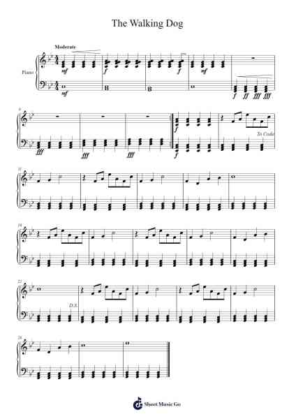 The Walking Dog Sheet Music by Cameron Harrington-Arr.Wrightcia Leighgai