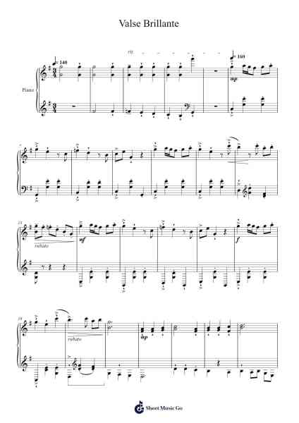 Valse Brillante "My Next Life as a Villainess X" Sheet Music by Shu Kanematsu-Arr.Hullow