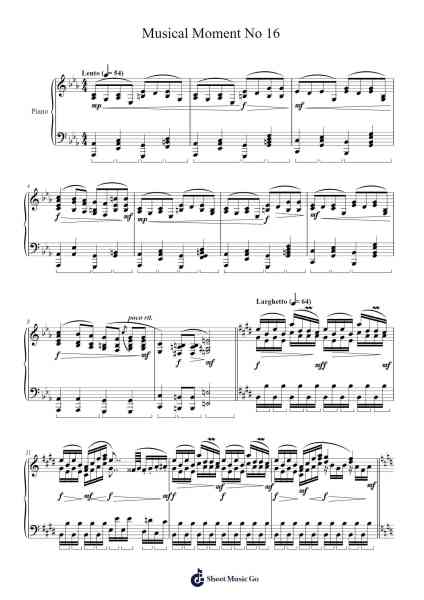 Musical Moment No. 16 Sheet Music by Hrvoje Staneković-Arr.Joshjean