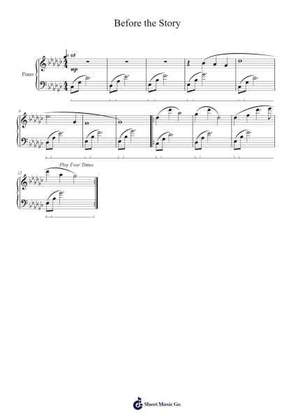 Before the Story Sheet Music by Toby Fox-Arr.Evejob